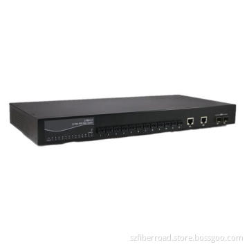 12-Port 100base-Fx POF + 2 Gigabit Tp/SFP Ports Combo Web Smart Switch with 2.2mm Optolock